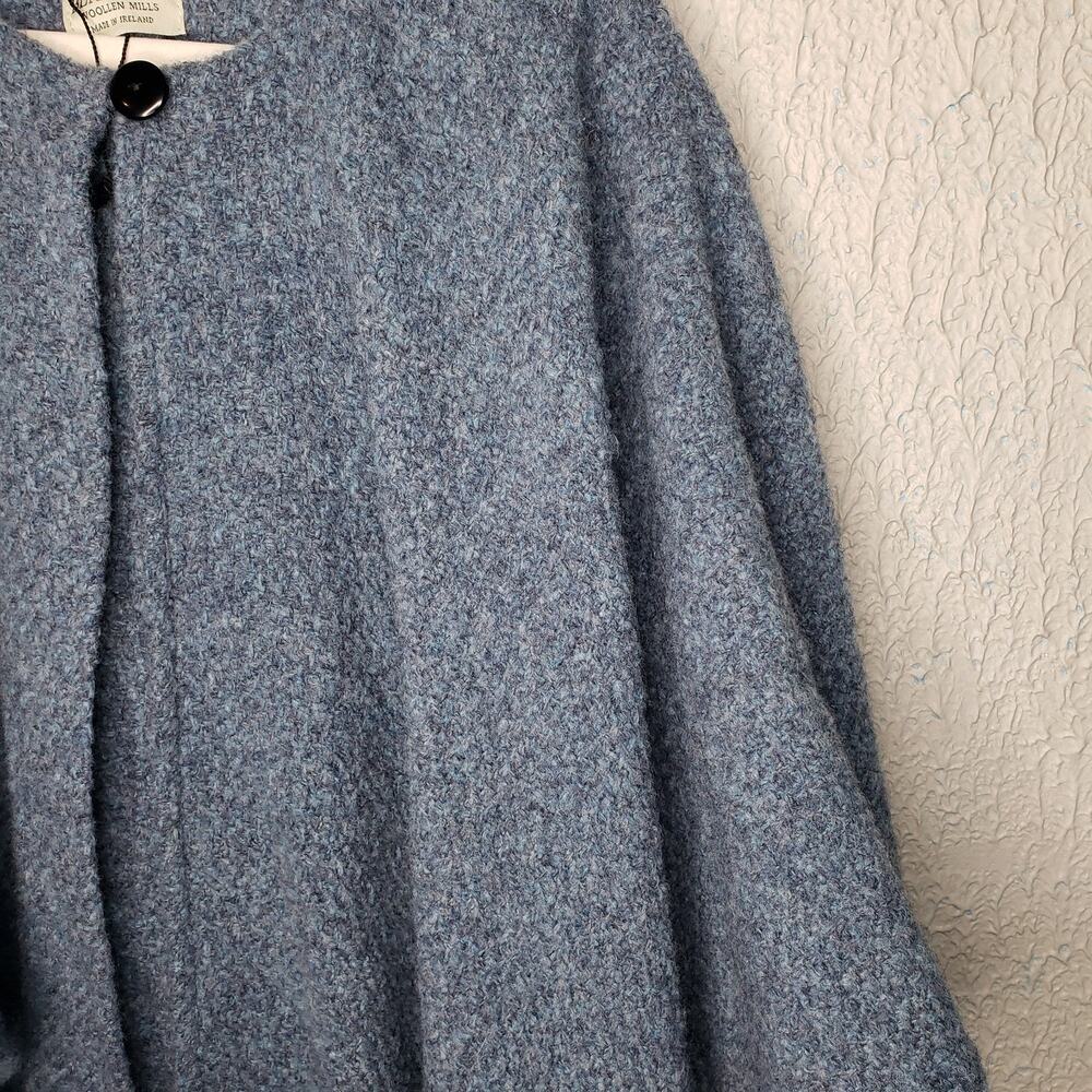 Blarney Woollen Mills Womens Weavers Wool Blend Knit Poncho Cardigan Scarf Combo - Picture 4 of 15
